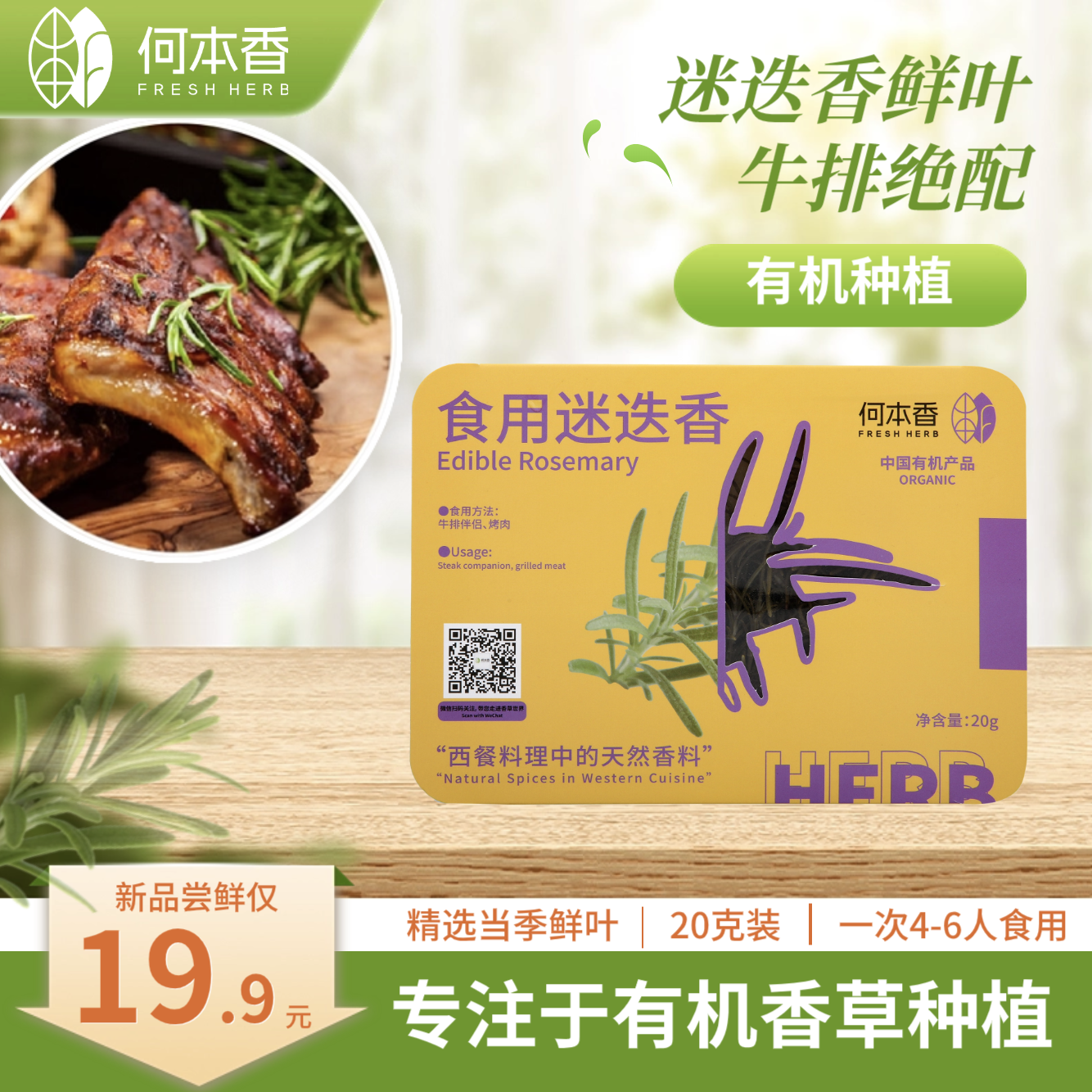 食用迷迭香鲜叶